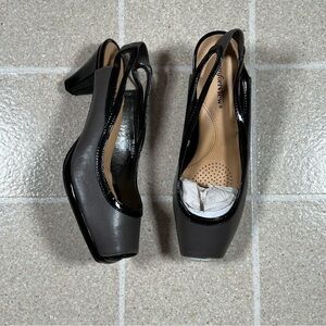 comfortview womens grey and‎ black heels size 7.5